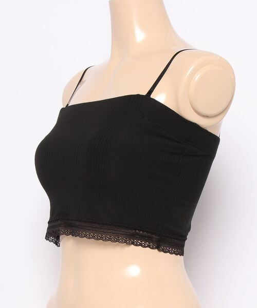 PEACH JOHN（ピーチジョン）の「吸水速乾素材のカップ付きキャミ。パッド付きでワキ汗対策も　クーリッシュリブ２ＷＡＹパデットショートキャミ（キャミソール・レディース・ブラック/ベージュ・LARGE/SMALL/MEDIUM）」の10枚目の写真