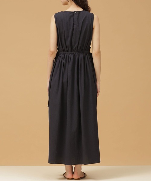 ドロストリボンサッカーワンピースノースリーブ