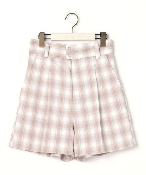 179/WG(イチナナキュウダブルジー)の「ハイウエストショートパンツ(その他パンツ・レディース・ベージュ/チェック/チャコールグレー/グリーン・MEDIUM)」の19枚目の写真