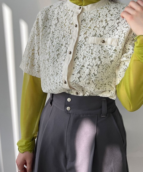 179/WG(イチナナキュウダブルジー)の「ハイウエストショートパンツ(その他パンツ・レディース・ベージュ/チェック/チャコールグレー/グリーン・MEDIUM)」の8枚目の写真