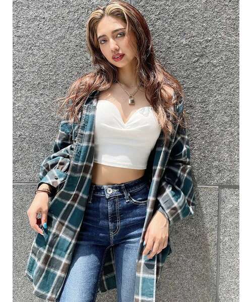 GYDA(ジェイダ)の「リブベアビスチェ(キャミソール・レディース・ブラック/オフホワイト・FREE)」の15枚目の写真