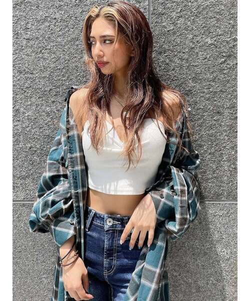 GYDA(ジェイダ)の「リブベアビスチェ(キャミソール・レディース・ブラック/オフホワイト・FREE)」の17枚目の写真