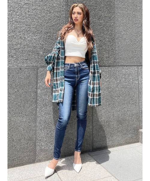 GYDA(ジェイダ)の「リブベアビスチェ(キャミソール・レディース・ブラック/オフホワイト・FREE)」の18枚目の写真