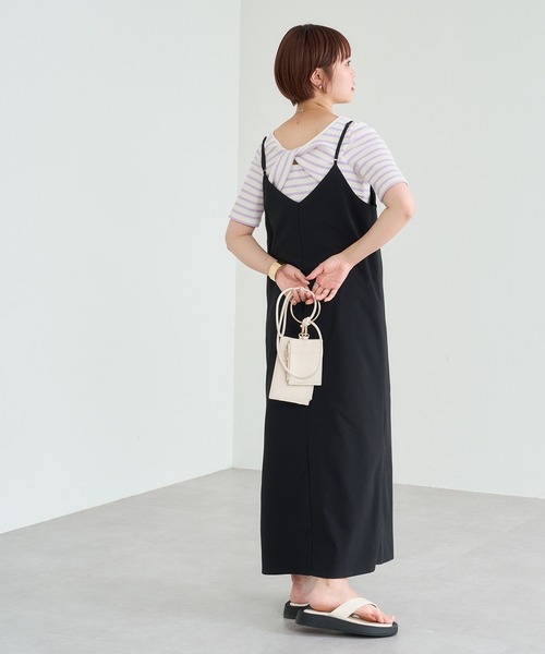 natural couture(ナチュラルクチュール)の「WEB限定/ねじりオープンバックテレコT(Tシャツ/カットソー・レディース・その他2/ネイビー/その他1/オフホワイト・FREE)」の22枚目の写真