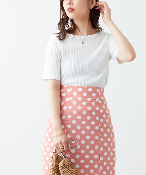 natural couture(ナチュラルクチュール)の「WEB限定/ねじりオープンバックテレコT(Tシャツ/カットソー・レディース・その他2/ネイビー/その他1/オフホワイト・FREE)」の11枚目の写真