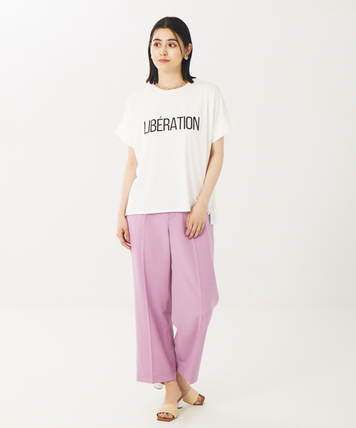 abahouse mavie（アバハウスマヴィ）の「ワイドロゴTシャツ2（Tシャツ/カットソー・レディース・チャコールグレー/ダークネイビー/ホワイト系その他/ホワイト系その他3/グリーン/ブラック・フリー）」の13枚目の写真