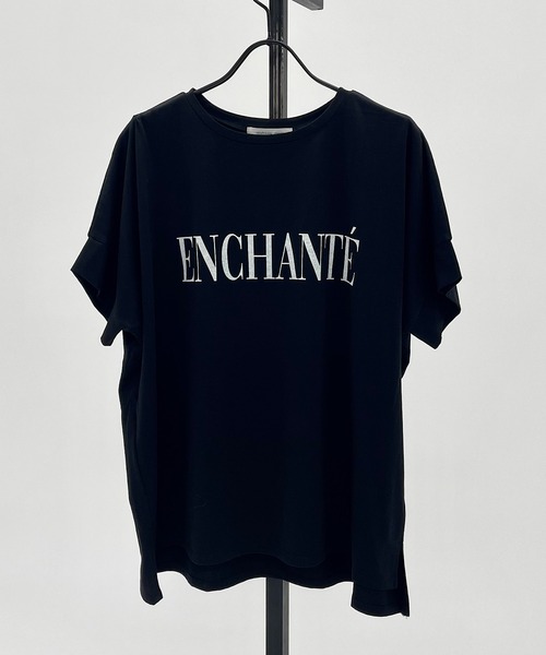 abahouse mavie（アバハウスマヴィ）の「ワイドロゴTシャツ2（Tシャツ/カットソー・レディース・チャコールグレー/ダークネイビー/ホワイト系その他/ホワイト系その他3/グリーン/ブラック・フリー）」の4枚目の写真