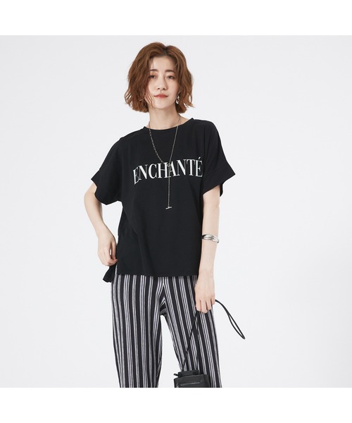 abahouse mavie（アバハウスマヴィ）の「ワイドロゴTシャツ2（Tシャツ/カットソー・レディース・チャコールグレー/ダークネイビー/ホワイト系その他/ホワイト系その他3/グリーン/ブラック・フリー）」の20枚目の写真