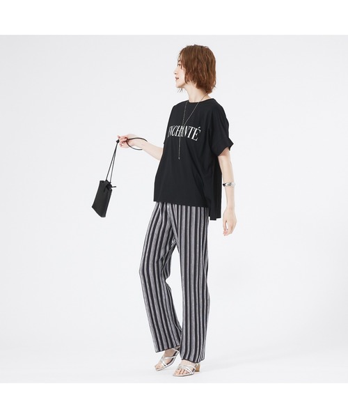 abahouse mavie（アバハウスマヴィ）の「ワイドロゴTシャツ2（Tシャツ/カットソー・レディース・チャコールグレー/ダークネイビー/ホワイト系その他/ホワイト系その他3/グリーン/ブラック・フリー）」の21枚目の写真