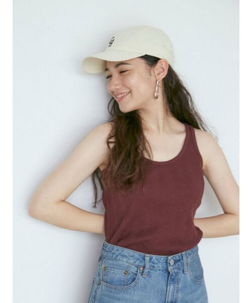 Ungrid（アングリッド）の「キャンバスキャップ（キャップ・レディース・アイボリー/ブラック/グリーン・FREE）」の4枚目の写真