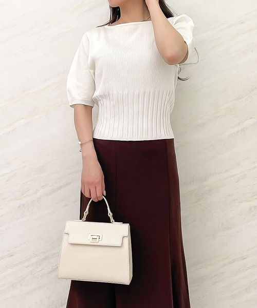 KOBE LETTUCE（コウベレタス）の「2wayフラップワンハンドルショルダーバッグ（ショルダーバッグ・レディース・アイボリー/オレンジ系/ベージュ系/ブラック・FREE）」の5枚目の写真