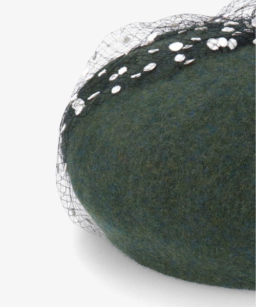 kaorinomori（カオリノモリ）の「kaorinomori ロマネコベレー（ハンチング/ベレー帽・レディース・イエロー/ホワイト/ブラウン/ダークグリーン・M/57.5cm）」の18枚目の写真