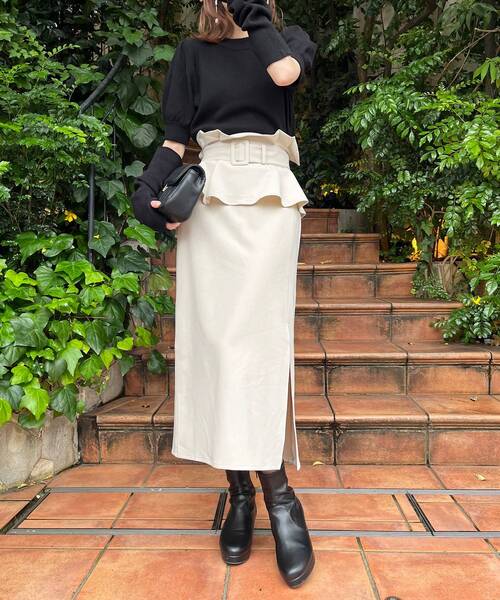 MAJESTIC LEGON(マジェスティックレゴン)の「アームウォーマーセットパフスリーブニット(ニット/セーター・レディース・アイボリー/ブラウン/パープル/ブラック・MEDIUM)」の21枚目の写真