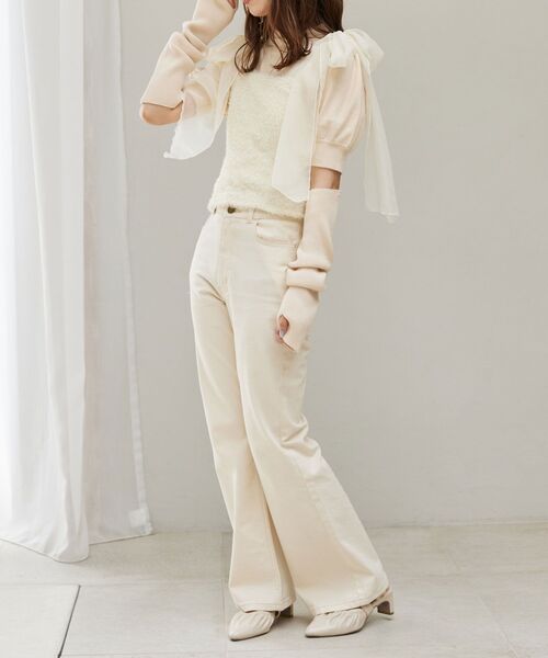 MAJESTIC LEGON(マジェスティックレゴン)の「アームウォーマーセットパフスリーブニット(ニット/セーター・レディース・アイボリー/ブラウン/パープル/ブラック・MEDIUM)」の11枚目の写真