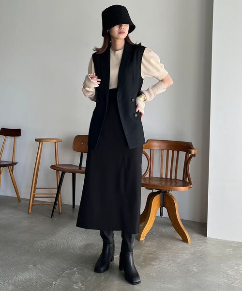 MAJESTIC LEGON(マジェスティックレゴン)の「アームウォーマーセットパフスリーブニット(ニット/セーター・レディース・アイボリー/ブラウン/パープル/ブラック・MEDIUM)」の12枚目の写真