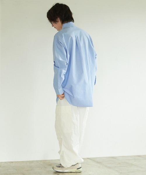 PBLIM（ページボーイリム）の「PAGEBOYLIM/シシュウオックスシャツ（シャツ/ブラウス・レディース・オフホワイト/ブルー・LARGE/MEDIUM）」の15枚目の写真