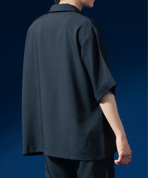 Ellno Loset(エルノロゼット)の「タイロッケンロールアップシャツ/セットアップ対応(シャツ/ブラウス・メンズ・ブラック/オフホワイト/ブルーグリーン・MEDIUM/LARGE)」の5枚目の写真