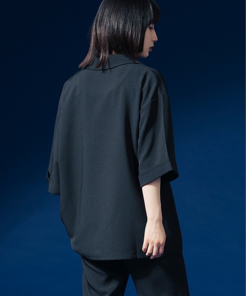Ellno Loset(エルノロゼット)の「タイロッケンロールアップシャツ/セットアップ対応(シャツ/ブラウス・メンズ・ブラック/オフホワイト/ブルーグリーン・MEDIUM/LARGE)」の8枚目の写真
