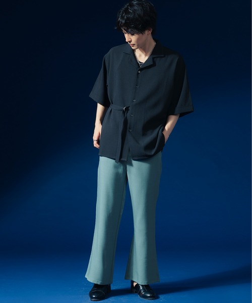 Ellno Loset(エルノロゼット)の「タイロッケンロールアップシャツ/セットアップ対応(シャツ/ブラウス・メンズ・ブラック/オフホワイト/ブルーグリーン・MEDIUM/LARGE)」の11枚目の写真