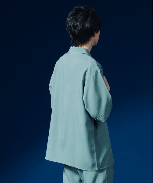 Ellno Loset(エルノロゼット)の「タイロッケンロールアップシャツ/セットアップ対応(シャツ/ブラウス・メンズ・ブラック/オフホワイト/ブルーグリーン・MEDIUM/LARGE)」の14枚目の写真