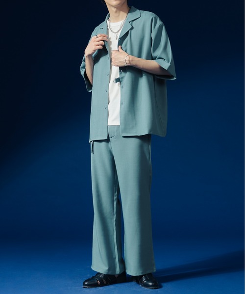 Ellno Loset(エルノロゼット)の「タイロッケンロールアップシャツ/セットアップ対応(シャツ/ブラウス・メンズ・ブラック/オフホワイト/ブルーグリーン・MEDIUM/LARGE)」の15枚目の写真