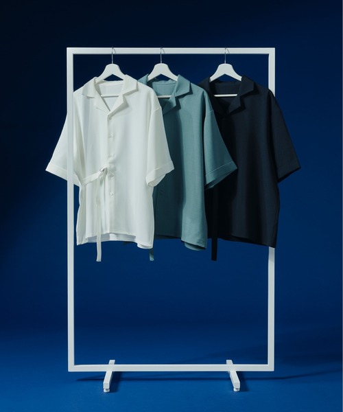 Ellno Loset(エルノロゼット)の「タイロッケンロールアップシャツ/セットアップ対応(シャツ/ブラウス・メンズ・ブラック/オフホワイト/ブルーグリーン・MEDIUM/LARGE)」の22枚目の写真