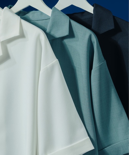 Ellno Loset(エルノロゼット)の「タイロッケンロールアップシャツ/セットアップ対応(シャツ/ブラウス・メンズ・ブラック/オフホワイト/ブルーグリーン・MEDIUM/LARGE)」の20枚目の写真