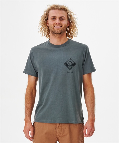 rip curl(リップカール)の「【RIPCURL(リップカール)】REFLECTION TEE/バックプリント半袖Tシャツ(Tシャツ/カットソー・メンズ・アクア/イエロー系その他/グレー系その他/ホワイト・X-SMALL/SMALL/MEDIUM/LARGE/X-LARGE)」の3枚目の写真