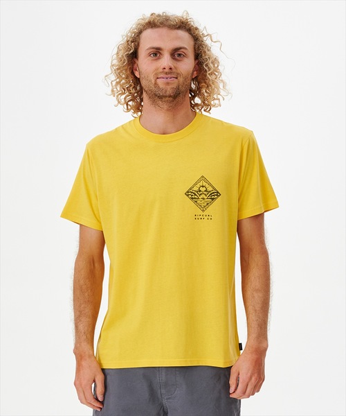 rip curl(リップカール)の「【RIPCURL(リップカール)】REFLECTION TEE/バックプリント半袖Tシャツ(Tシャツ/カットソー・メンズ・アクア/イエロー系その他/グレー系その他/ホワイト・X-SMALL/SMALL/MEDIUM/LARGE/X-LARGE)」の1枚目の写真