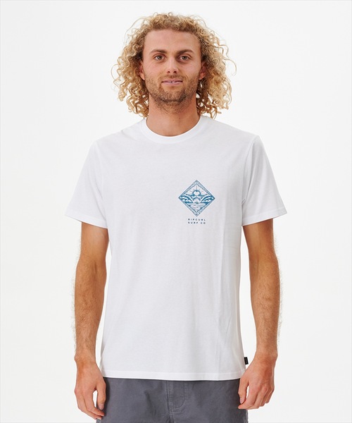 rip curl(リップカール)の「【RIPCURL(リップカール)】REFLECTION TEE/バックプリント半袖Tシャツ(Tシャツ/カットソー・メンズ・アクア/イエロー系その他/グレー系その他/ホワイト・X-SMALL/SMALL/MEDIUM/LARGE/X-LARGE)」の2枚目の写真