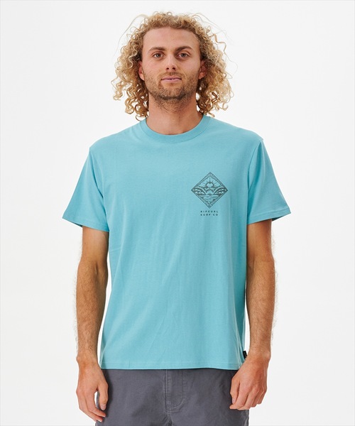 rip curl(リップカール)の「【RIPCURL(リップカール)】REFLECTION TEE/バックプリント半袖Tシャツ(Tシャツ/カットソー・メンズ・アクア/イエロー系その他/グレー系その他/ホワイト・X-SMALL/SMALL/MEDIUM/LARGE/X-LARGE)」の4枚目の写真
