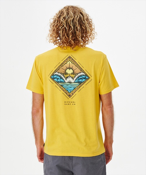 rip curl(リップカール)の「【RIPCURL(リップカール)】REFLECTION TEE/バックプリント半袖Tシャツ(Tシャツ/カットソー・メンズ・アクア/イエロー系その他/グレー系その他/ホワイト・X-SMALL/SMALL/MEDIUM/LARGE/X-LARGE)」の9枚目の写真