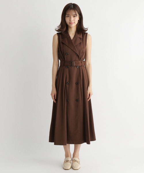 Andemiu(アンデミュウ)の「トレンチワンピ156635(ワンピース・レディース・アッシュグレー/ブラウン/ブルー・FREE)」の10枚目の写真