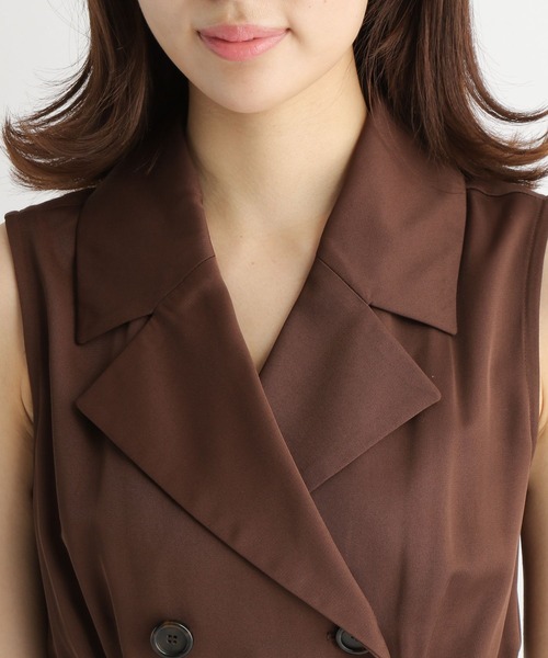 Andemiu(アンデミュウ)の「トレンチワンピ156635(ワンピース・レディース・アッシュグレー/ブラウン/ブルー・FREE)」の8枚目の写真