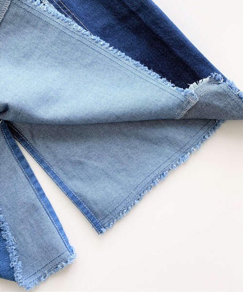 Q（キュー）の「切替デニムスカート（デニムスカート・レディース・インディゴブルー・MEDIUM）」の7枚目の写真