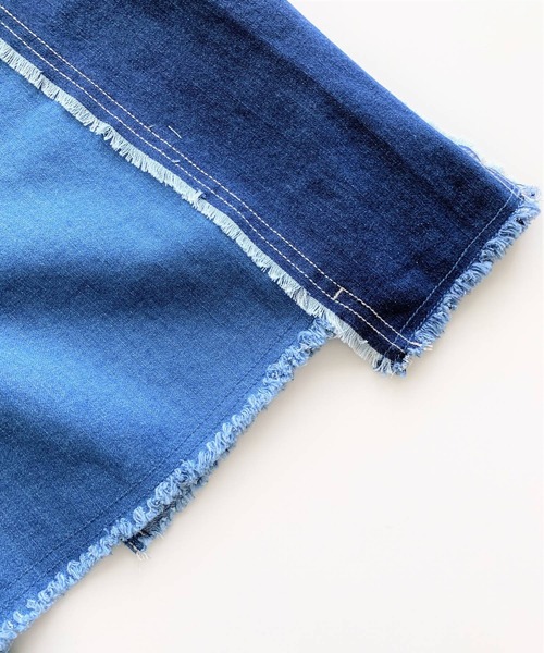 Q（キュー）の「切替デニムスカート（デニムスカート・レディース・インディゴブルー・MEDIUM）」の8枚目の写真