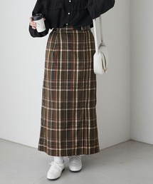 ベルトデザインチェックスカート