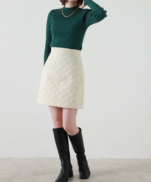 Cheek(チーク)の「オリジナルキルティングミニスカート(スカート・レディース・ブラウン/アイボリー/ピンクベージュ・SMALL/MEDIUM)」の15枚目の写真