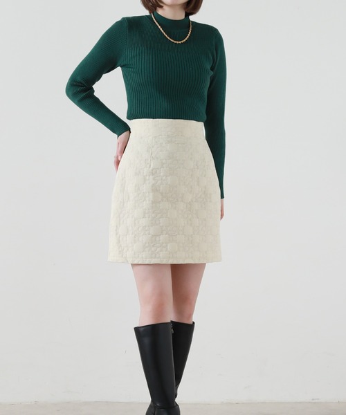 Cheek(チーク)の「オリジナルキルティングミニスカート(スカート・レディース・ブラウン/アイボリー/ピンクベージュ・SMALL/MEDIUM)」の16枚目の写真