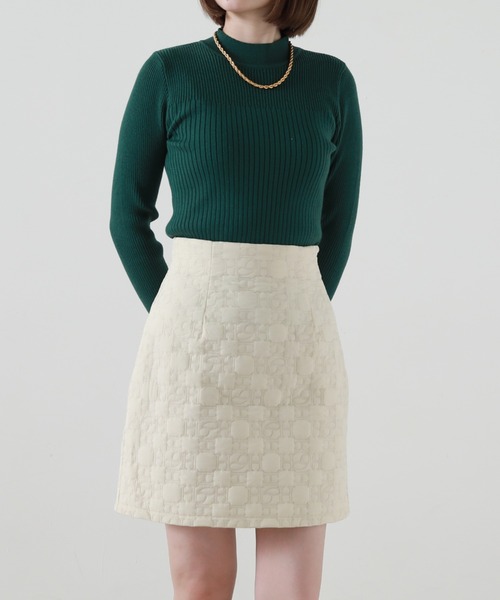 Cheek(チーク)の「オリジナルキルティングミニスカート(スカート・レディース・ブラウン/アイボリー/ピンクベージュ・SMALL/MEDIUM)」の17枚目の写真