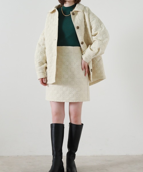 Cheek(チーク)の「オリジナルキルティングミニスカート(スカート・レディース・ブラウン/アイボリー/ピンクベージュ・SMALL/MEDIUM)」の19枚目の写真