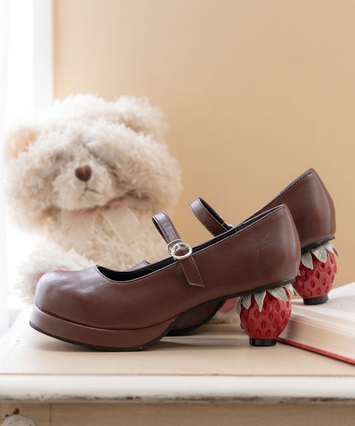 Heart E 厚底パンプス いちご 24.5 ロリータ ゴスロリ y2k 楽天市場】ロリータ 厚底 ロリィタパンプス ゴスロリ おでこ靴
