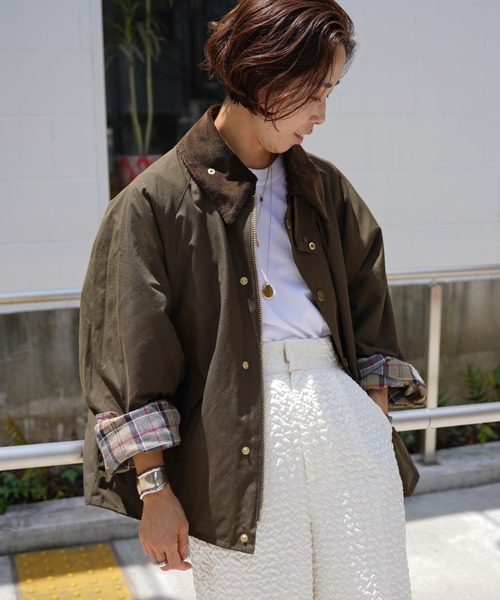 Barbour(バブアー)の「BARBOUR (バブアー) 別注TRANSPORT JACKET /トランスポートジャケット(ブルゾン・メンズ・ブラック/セージグリーン・36/38/40/42)」の4枚目の写真