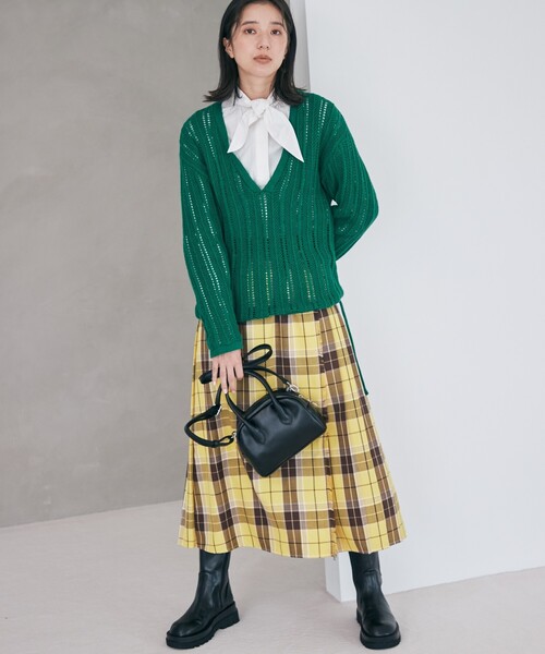 THE SHOP TK （ザ ショップ ティーケー ）の「◆【CLUEL 9月号掲載】ミニボストンバッグ/ワンハンドルバッグ（ハンドバッグ・レディース・イエロー/ブラック/ライトブルー・00）」の9枚目の写真