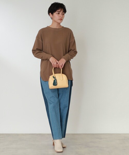 THE SHOP TK （ザ ショップ ティーケー ）の「◆【CLUEL 9月号掲載】ミニボストンバッグ/ワンハンドルバッグ（ハンドバッグ・レディース・イエロー/ブラック/ライトブルー・00）」の22枚目の写真