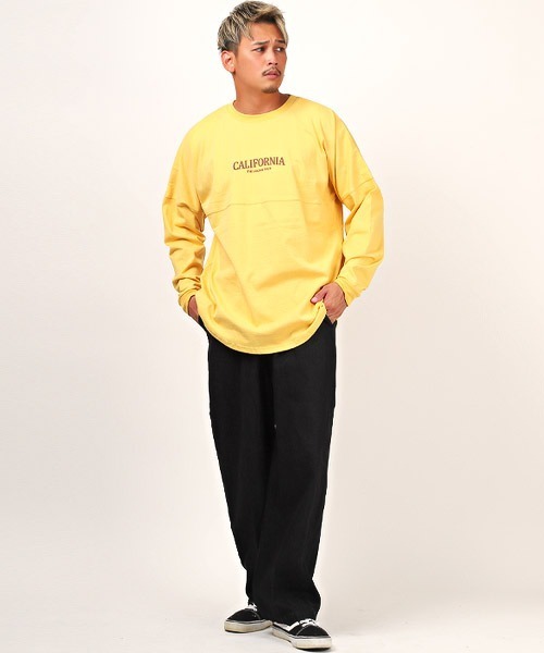 LUXSTYLE（ラグスタイル）の「デニムワイドチノパンツ（デニムパンツ・メンズ・ブルー/ブラック/ネイビー・L/M）」の8枚目の写真