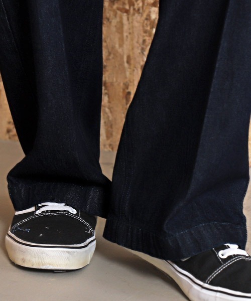 LUXSTYLE（ラグスタイル）の「デニムワイドチノパンツ（デニムパンツ・メンズ・ブルー/ブラック/ネイビー・L/M）」の13枚目の写真