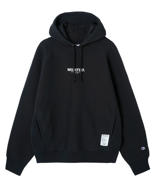 MILKFED.(ミルクフェド)の「MILKFED.ⅹCHAMPION SWEAT HOODIE(パーカー・レディース・ネイビー/ブラック/アッシュ/グリーン/オフホワイト・M/S)」の20枚目の写真