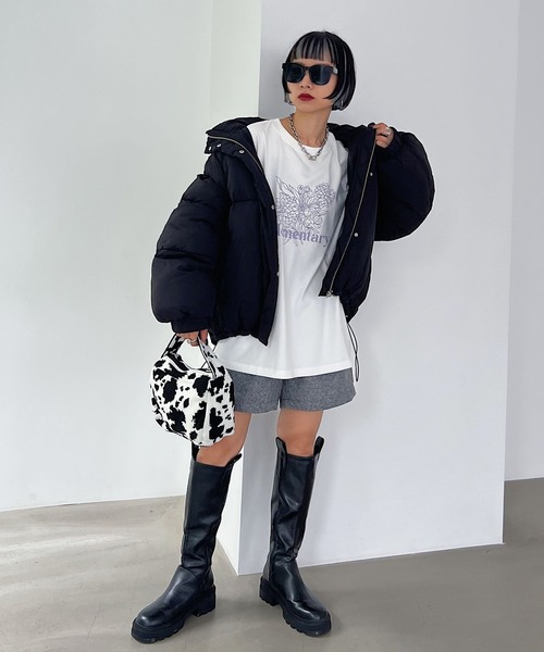 PAGEBOY（ページボーイ）の「モードフラワーロンT（Tシャツ/カットソー・レディース・ブルー系その他/ブラック/オフホワイト・FREE）」の22枚目の写真