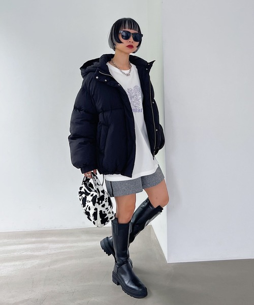 PAGEBOY（ページボーイ）の「モードフラワーロンT（Tシャツ/カットソー・レディース・ブルー系その他/ブラック/オフホワイト・FREE）」の10枚目の写真